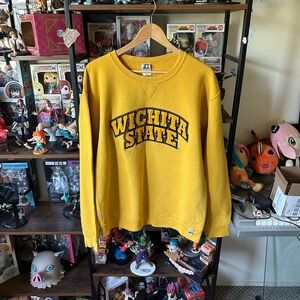 Vintage Wichita State University Russell Sweatshirt Yellow Men’s Size M